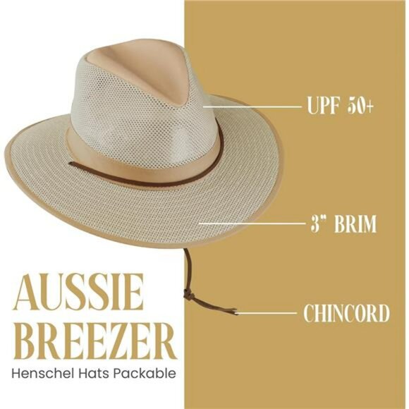 Packable Mesh Sun Hat UV Protection Outdoor Hiking Fishing Camping Breathable - Picture 2 of 7